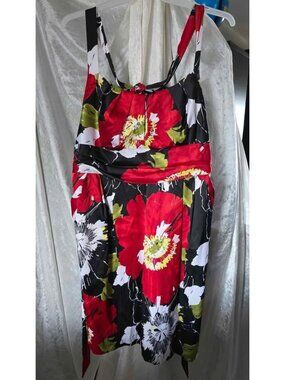 Satin Floral Plus Size Party Dress size 20